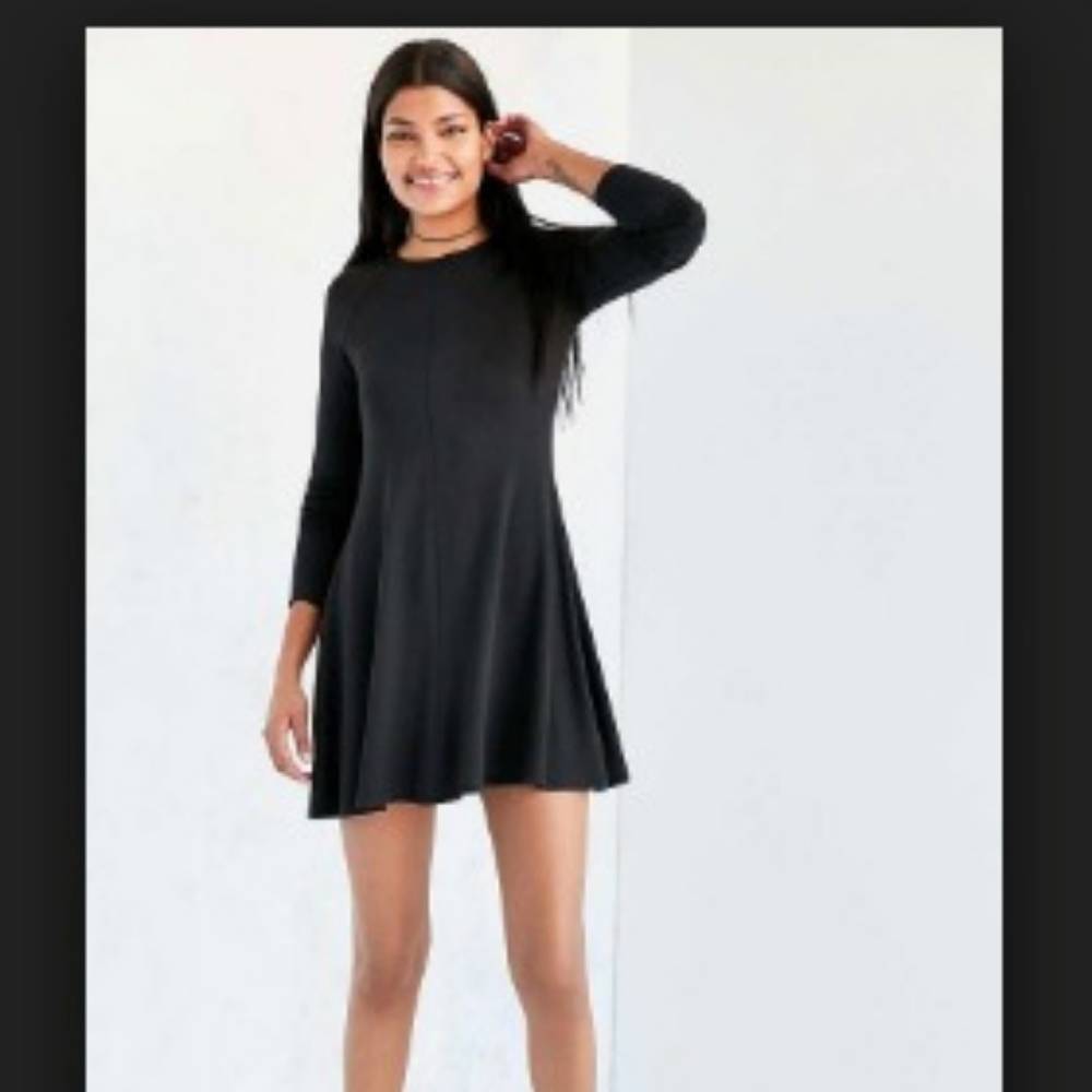 BDG Outfield Long Sleeve Sweatshirt Mini Dress